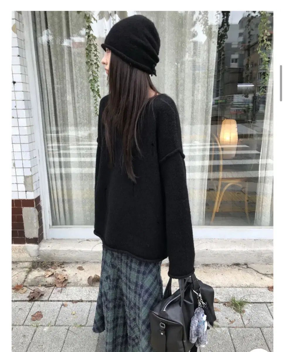 グロー トップ ダメージニット ブラック アーキテクト マーケットリー