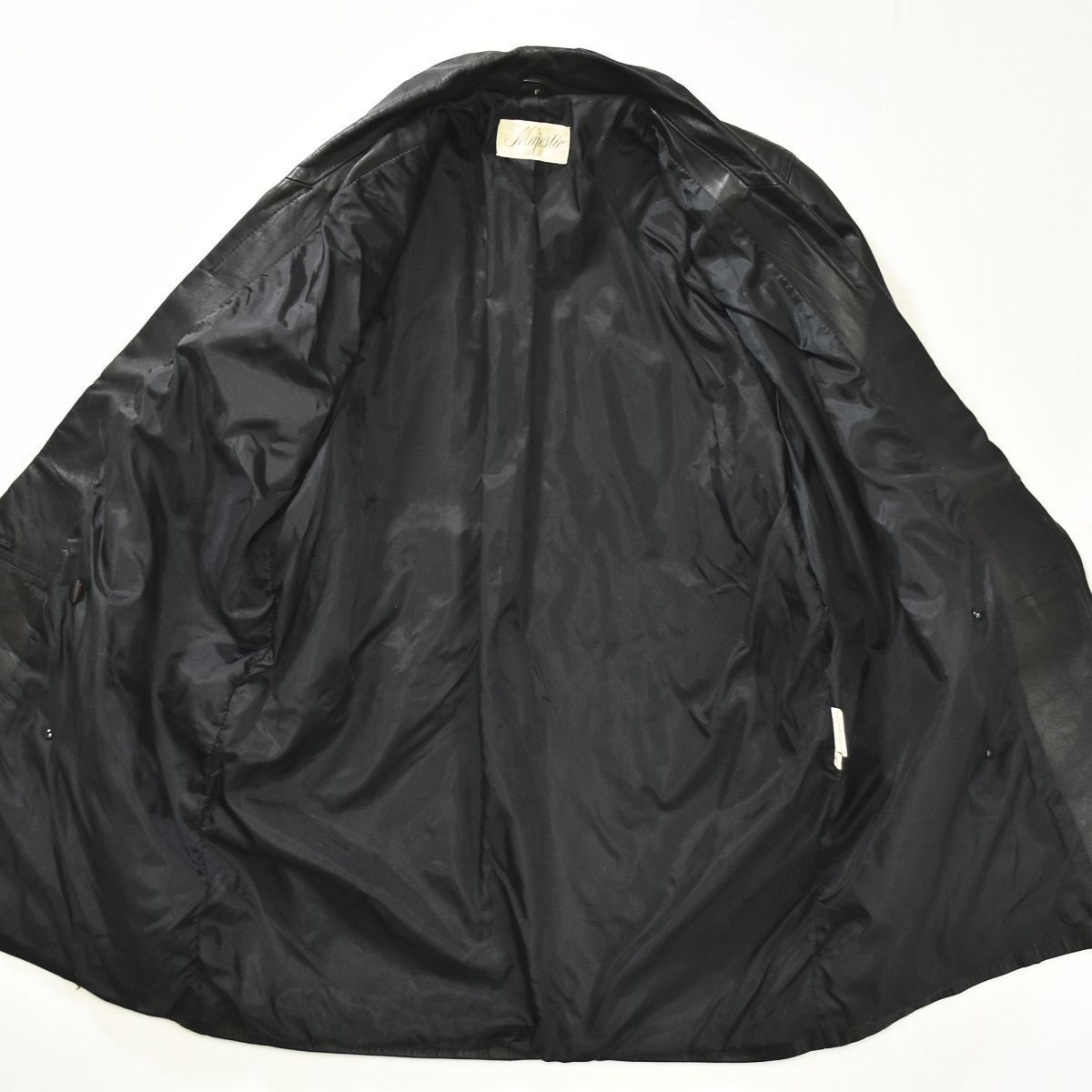 牛革】 90sヴィンテージ Majestic リアルレザー ダブル テーラード