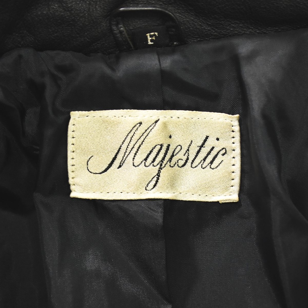 牛革】 90sヴィンテージ Majestic リアルレザー ダブル テーラード