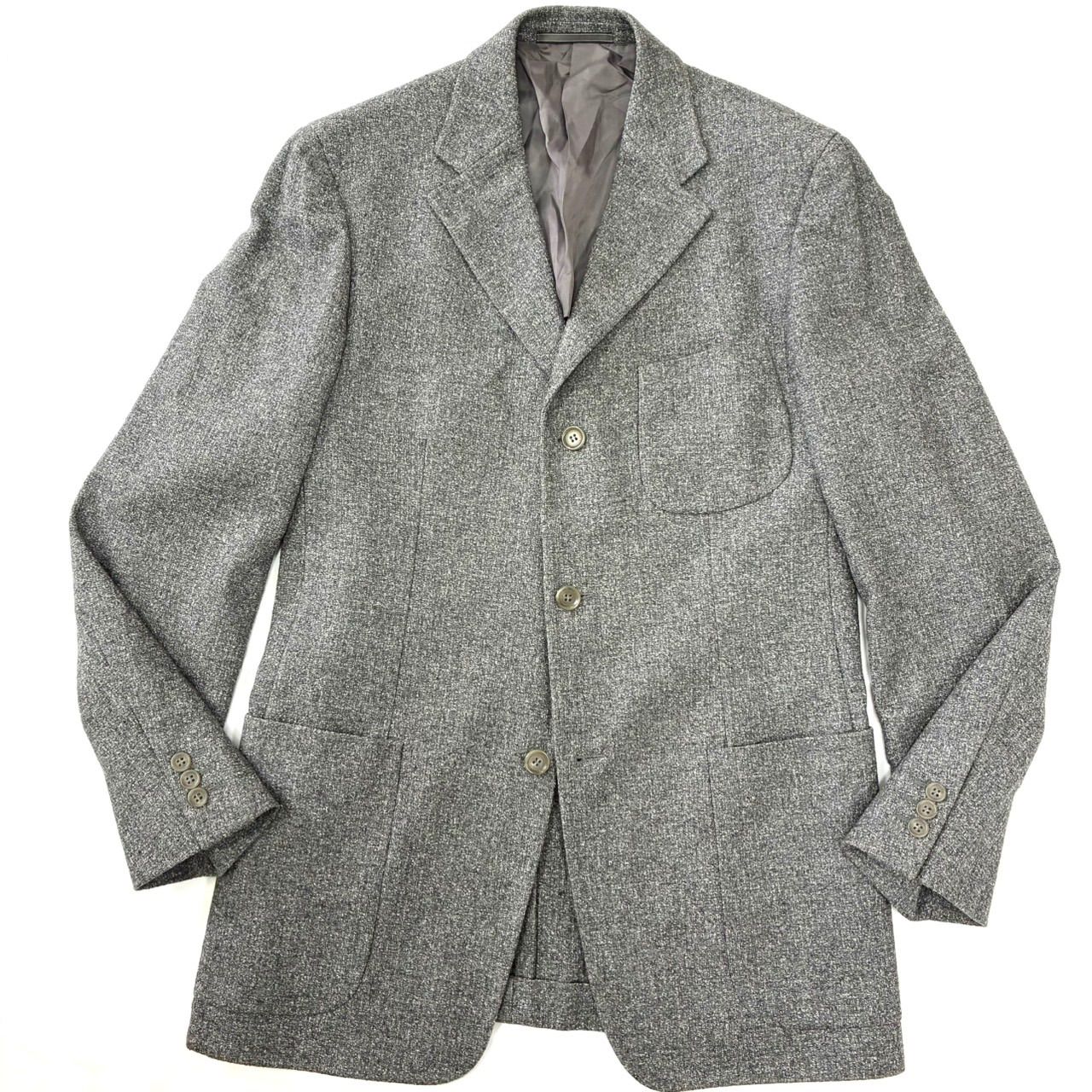 エルメネジルドゼニア テーラードジャケット カシミヤ混 CASHCO グレー