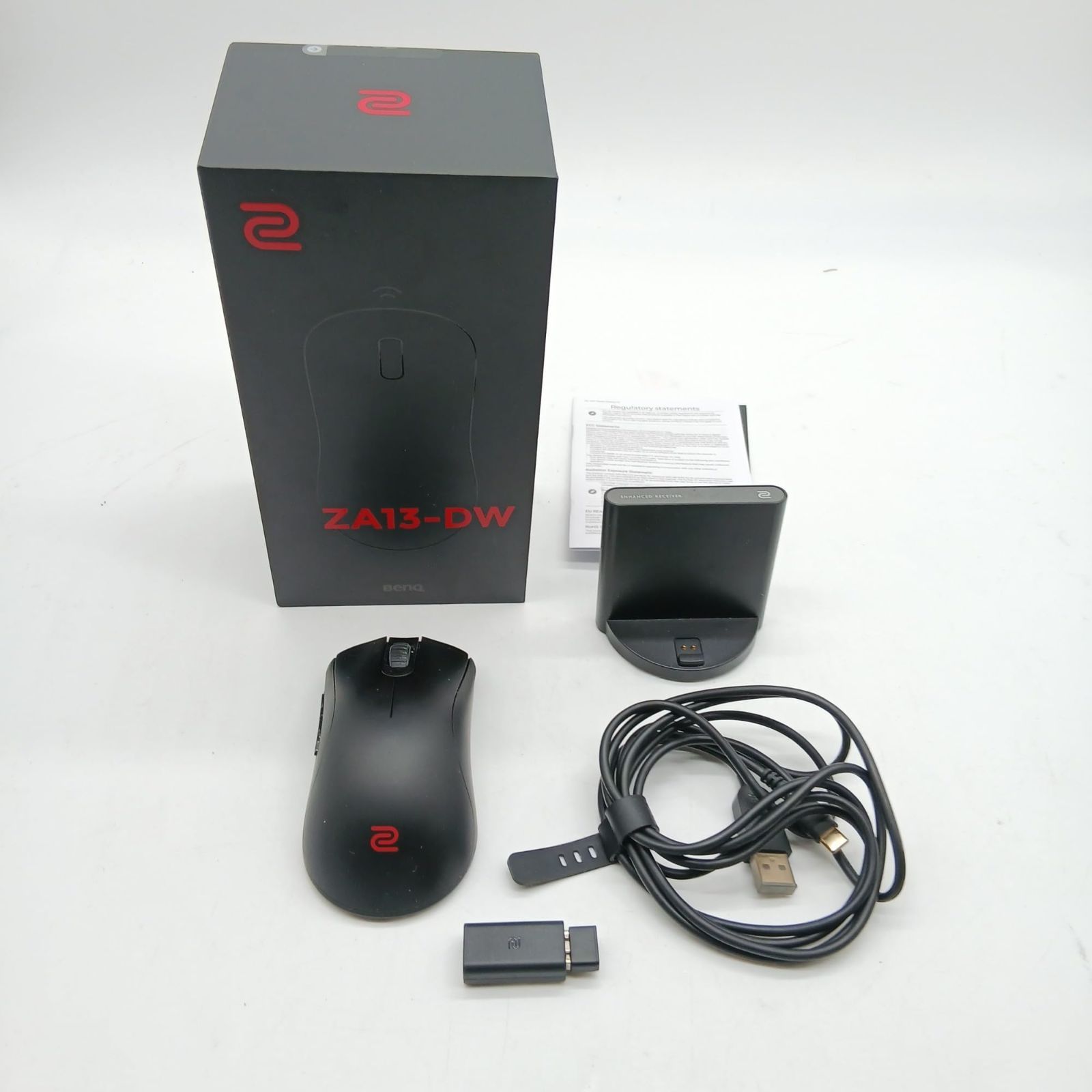 No.4466 ベンキュージャパン BenQ ZOWIE ZA 13-DW ワイヤレスゲーミングマウス 高プロファイル|左右対称|65 g|3950センサー|4000 Hz|エンハンストワイヤレスレシーバー付属|右利き用|プラグ＆プレイ