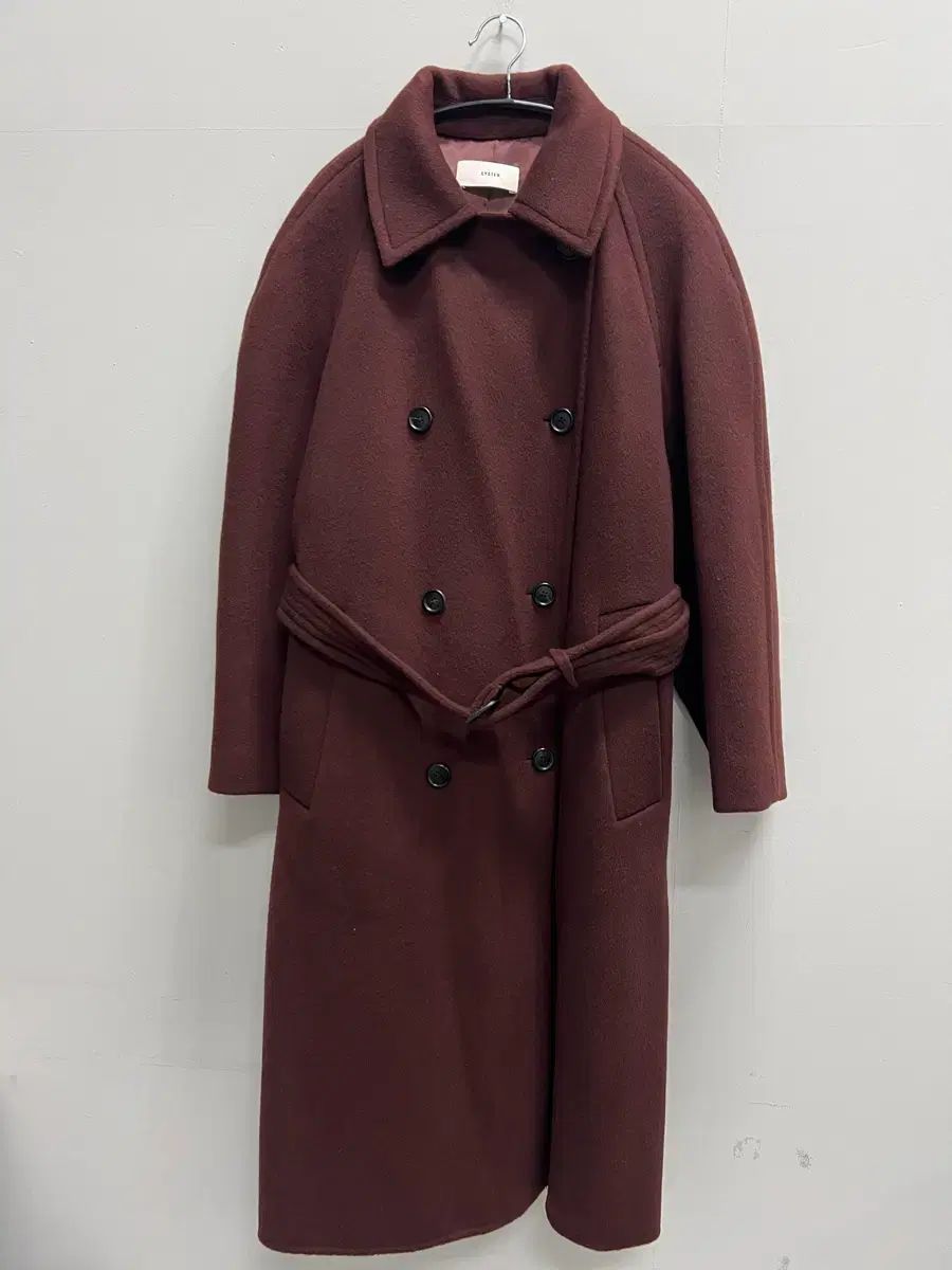 ハンサムSYSTEM ウィメンズ ウール カシミア トレンチコート ワイン