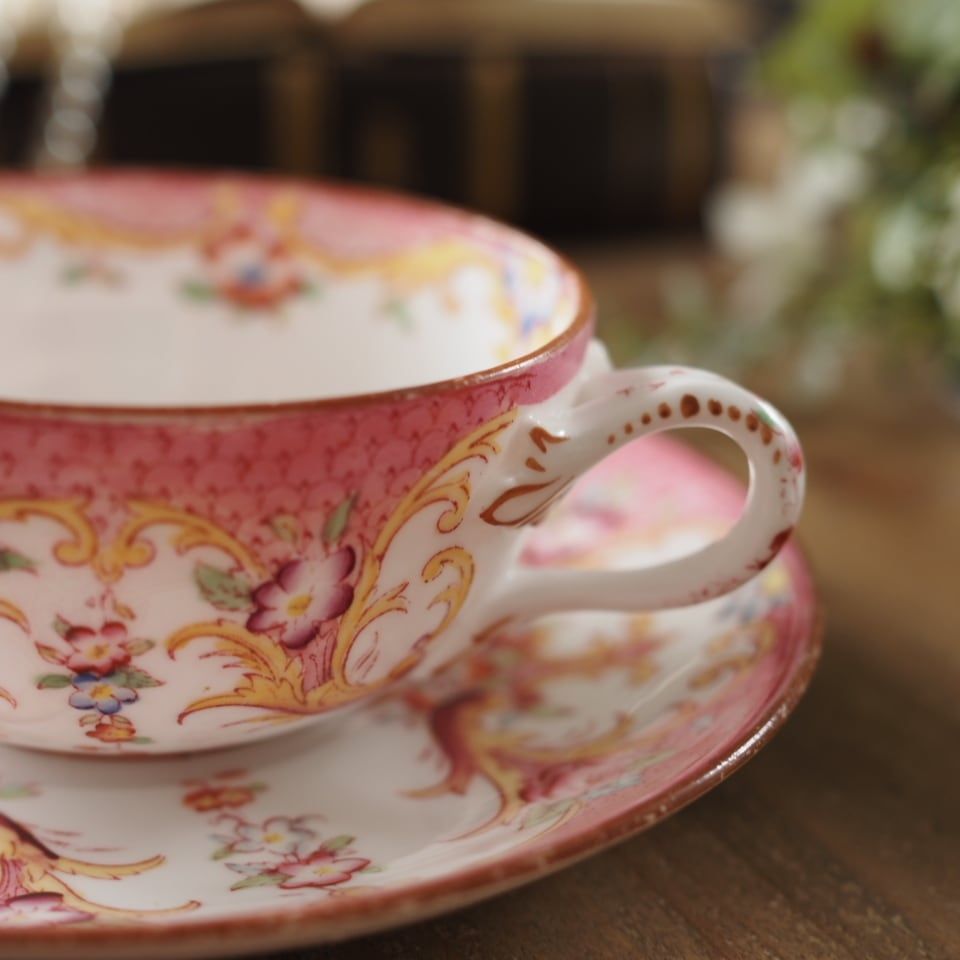 フランスアンティーク サルグミンヌ ミントン ピンク148 カップ