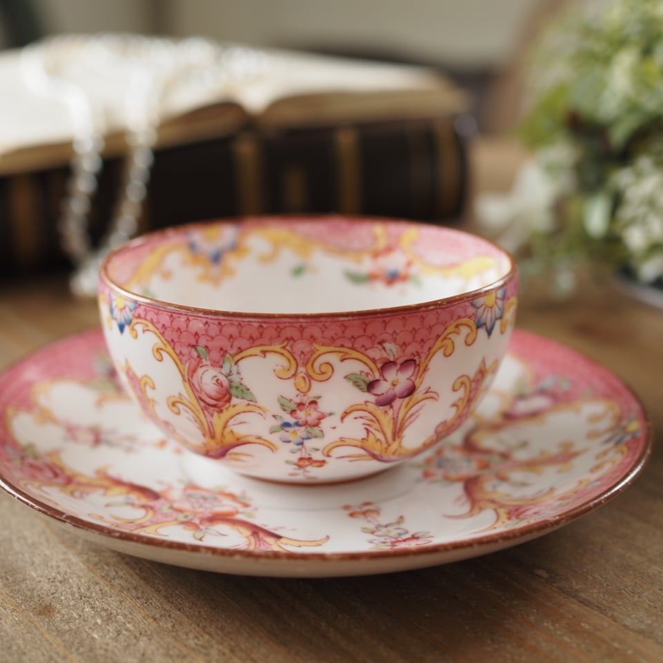 フランスアンティーク サルグミンヌ ミントン ピンク148 カップ