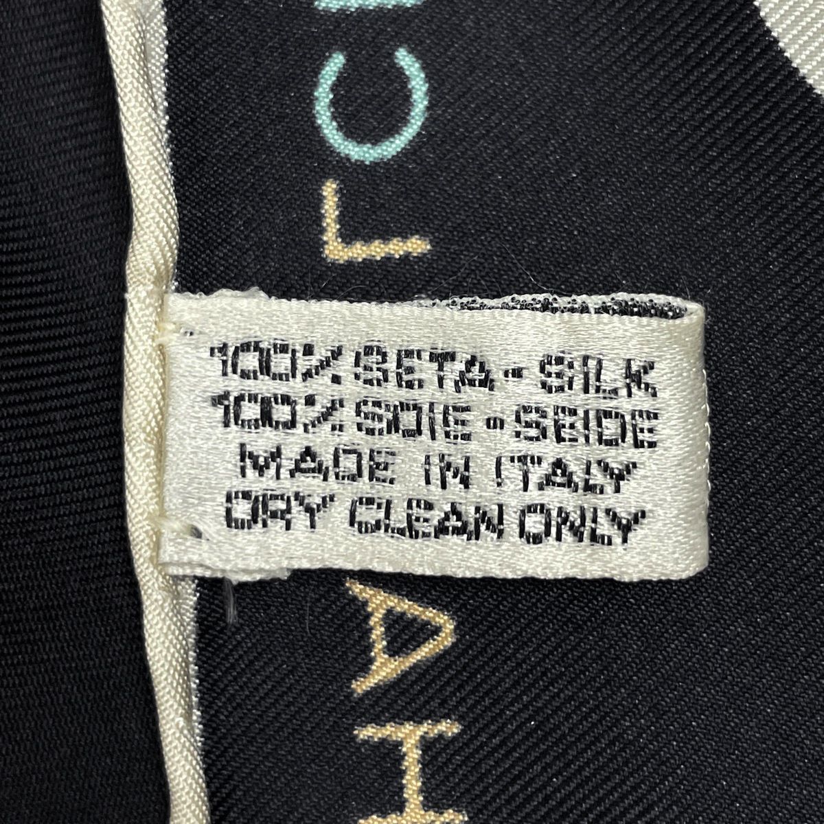 シャネル CHANEL ロゴ スカーフ カメリア ココマーク シルク ブラック マルチ レディース