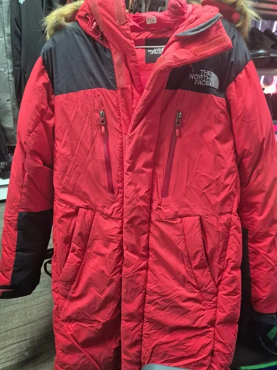 THE NORTH FACE ザノースフェイス レッド Long ロング ダウン アウター 95