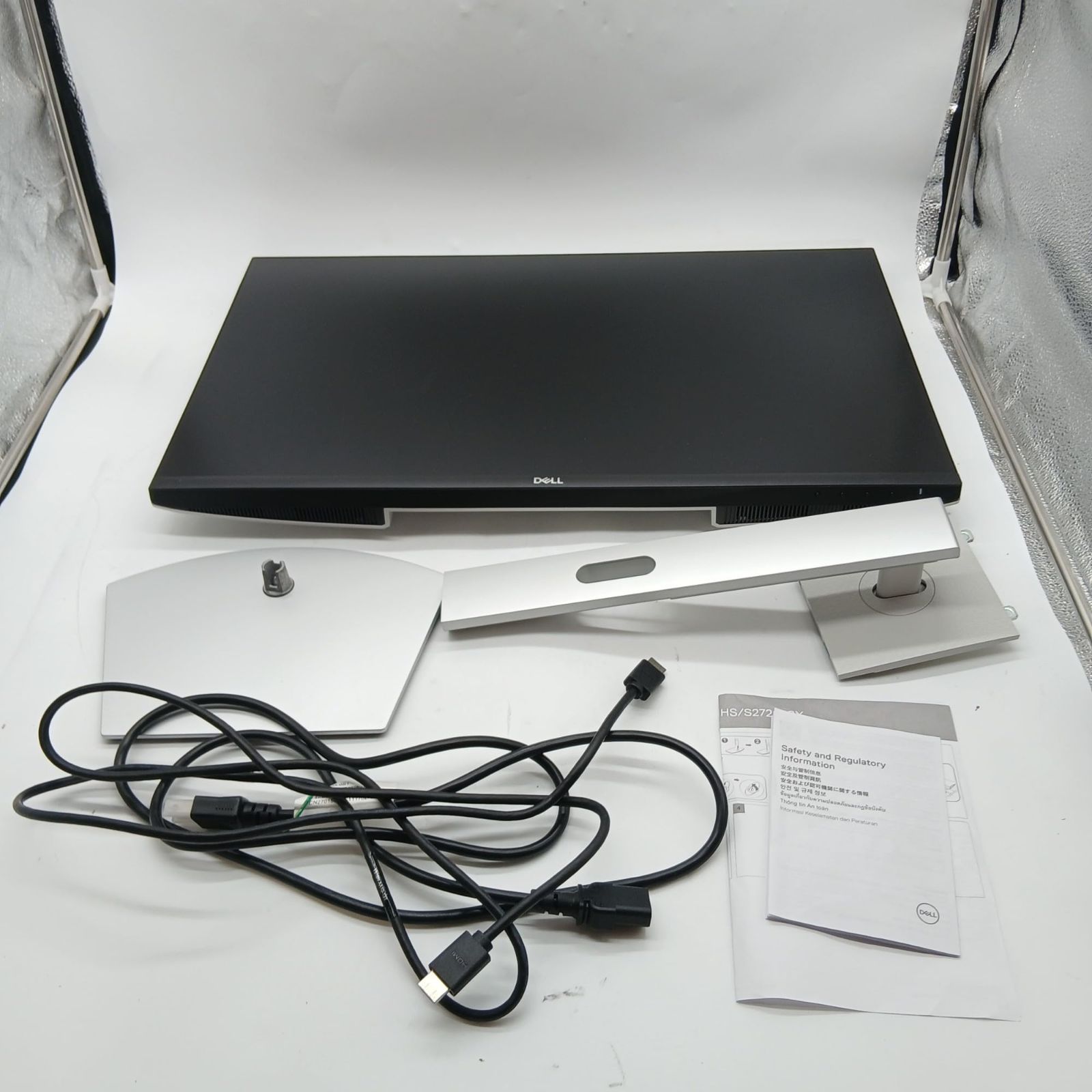 No.4479 Dell S 2721 HS 27インチ モニター フルHD IPS非光沢 DP HDMI 縦横回転 高さ調節 AMD FreeSync