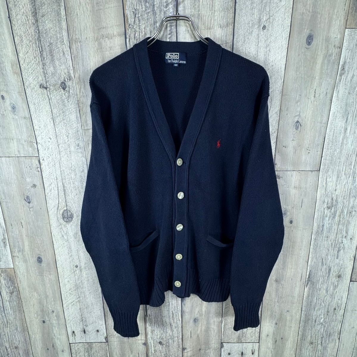 【美品】ポロラルフローレン　カーディガン　ポニー刺繍　現行　紺　Lサイズ POLO RALPH LAUREN（ポロ・ラルフローレン） カーディガン 211914536
