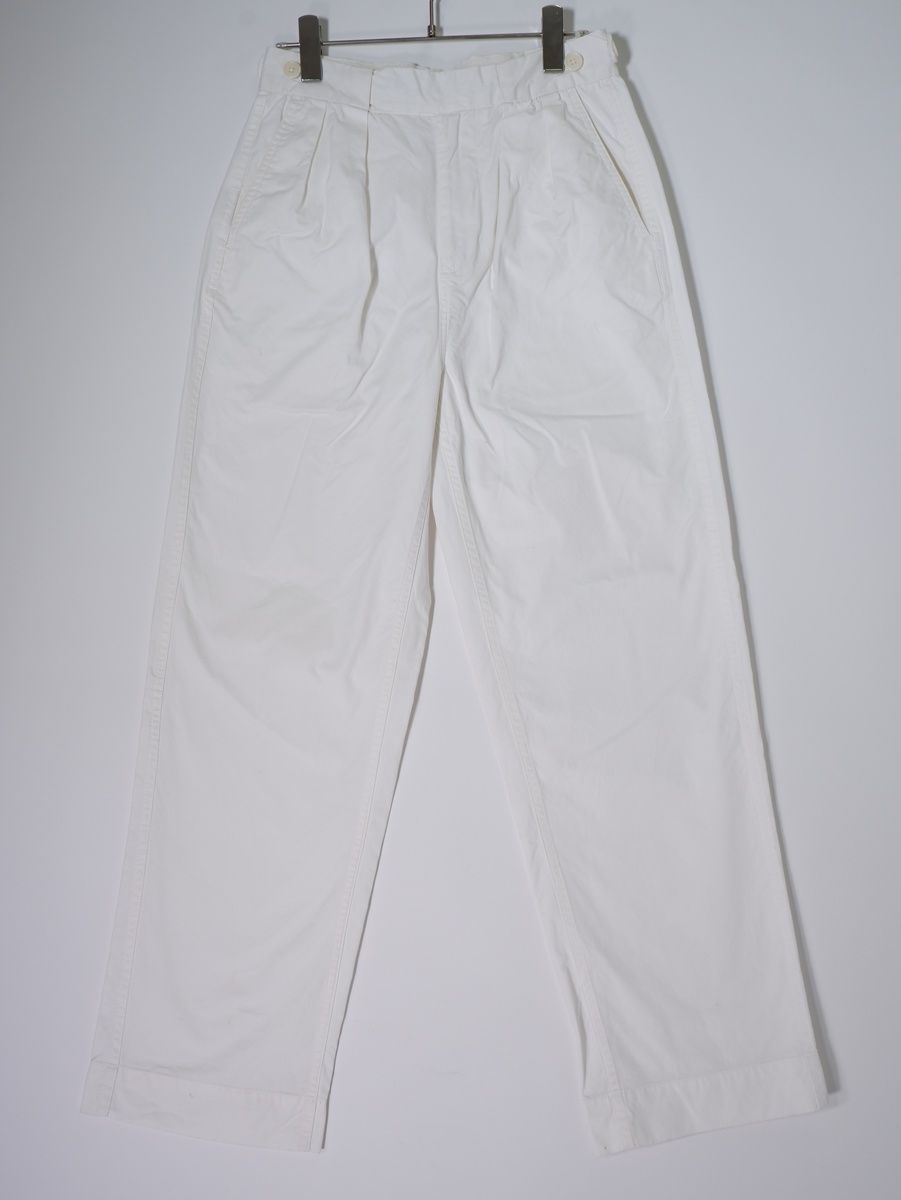 HOWELLマーガレットハウエル FRED PERRYフレッドペリー コットンテニストラウザーズ タックパンツ 8