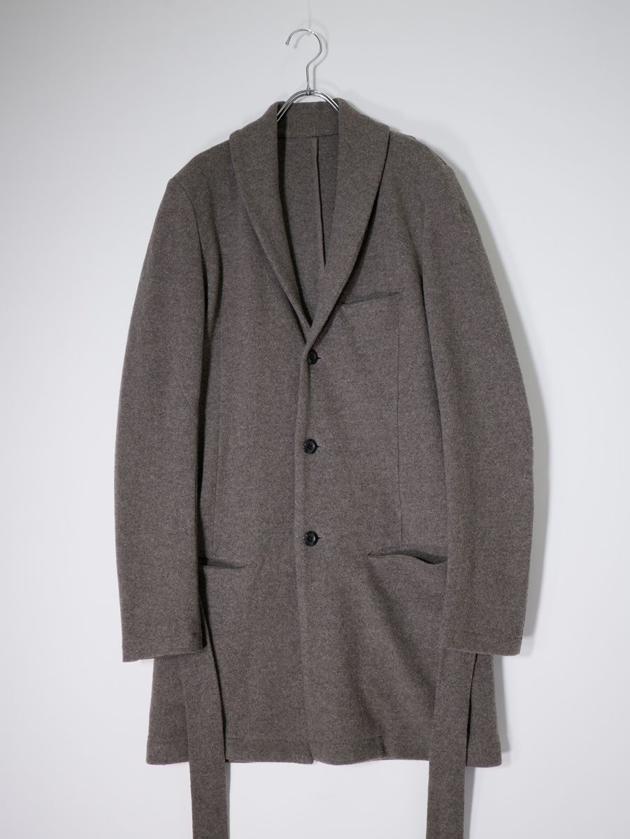 アタッチメント ウールカシミヤ ストレッチフランネルショールカラーコート 2