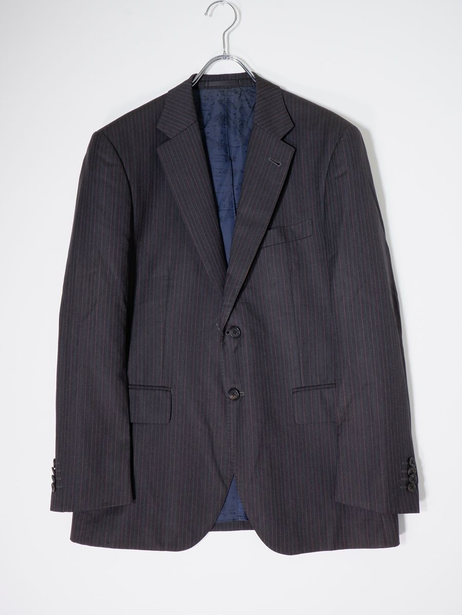 PAUL SMITH LONDONポールスミス ロンドン イタリアCERRUTI iTravel生地 裏地世界地図柄 ウール2 Bジャケット M 2