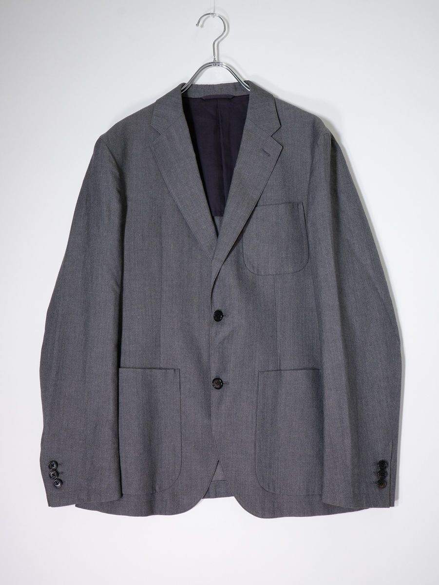 HOWELLマーガレットハウエル ウールリネン ２ボタンテーラードジャケット L