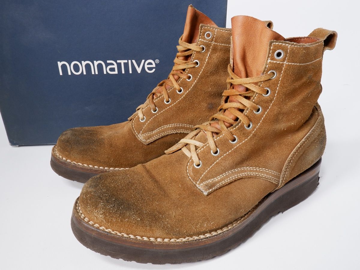 nonnativeノンネイティブ VOYAGER LACE UP BOOT|ITALIAN COW LEATHERスエードブーツ 43