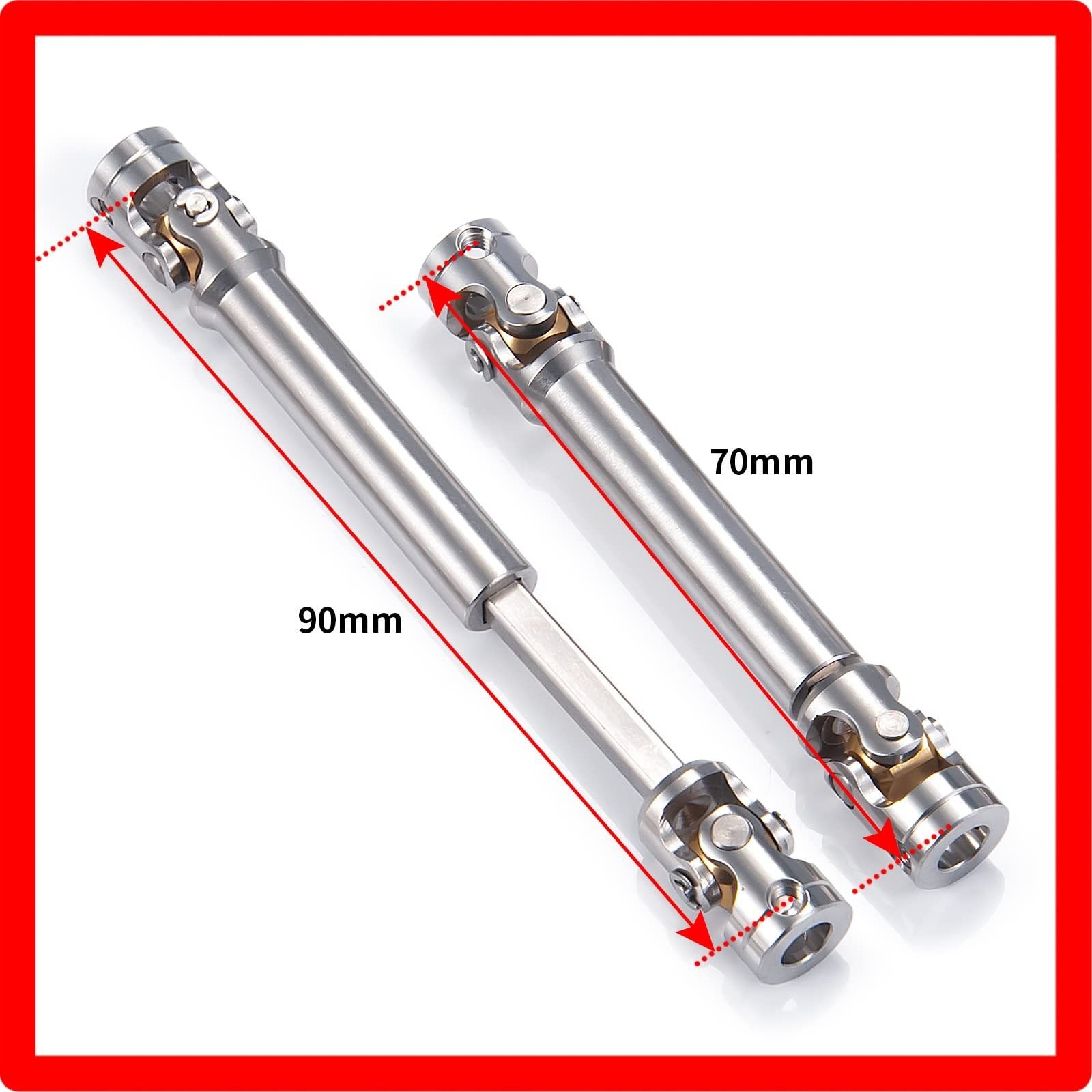 ☆送料無料☆70~90mm TRZX RC 金属ドライブ シャフト 40 ～ 260 mm