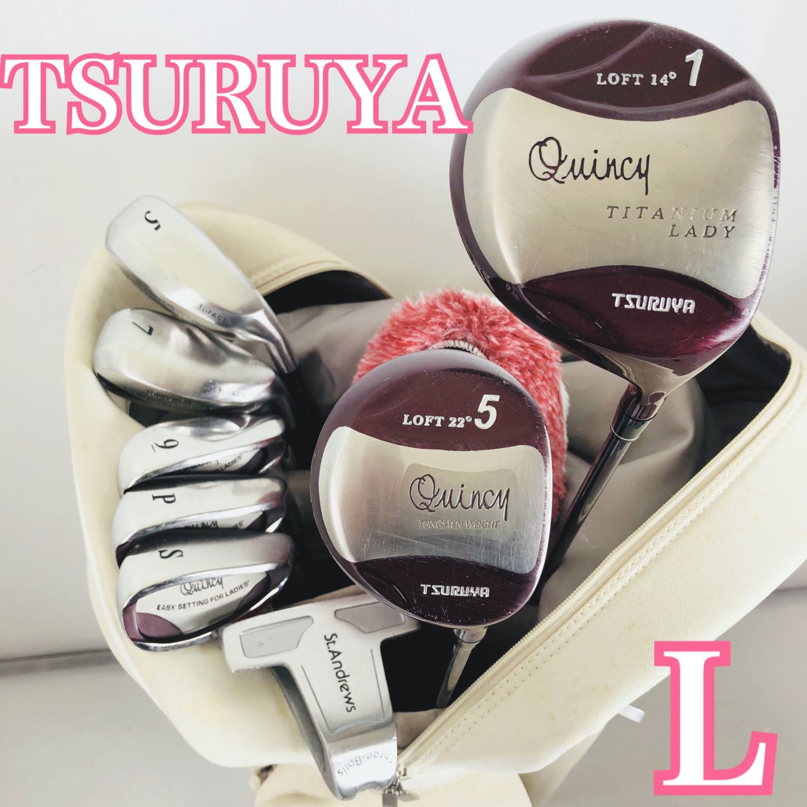 レディース TSURUYA ツルヤ Quincy クインシー ゴルフ クラブ セット