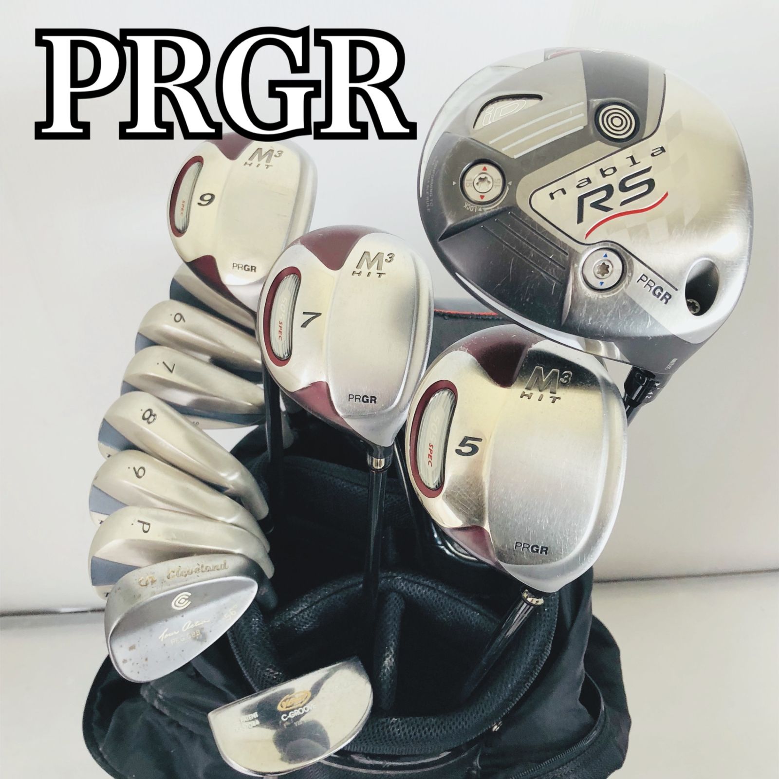 PRGR プロギア ナブラ M 3 HIT メンズ ゴルフ クラブ セット 入門 バッグ付き フルセット 右利き パター付 Y 173