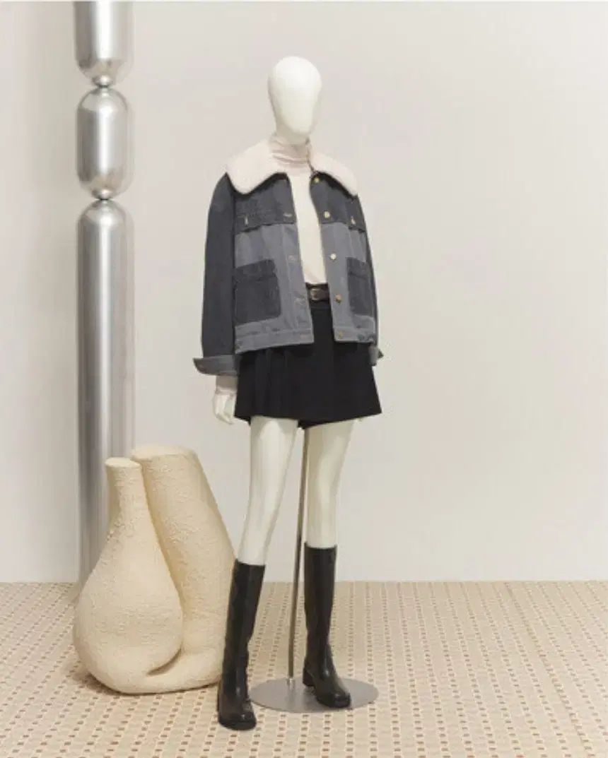 SJSJ デニム キルティングジャケット ダークグレー 新品 44サイズ 出品