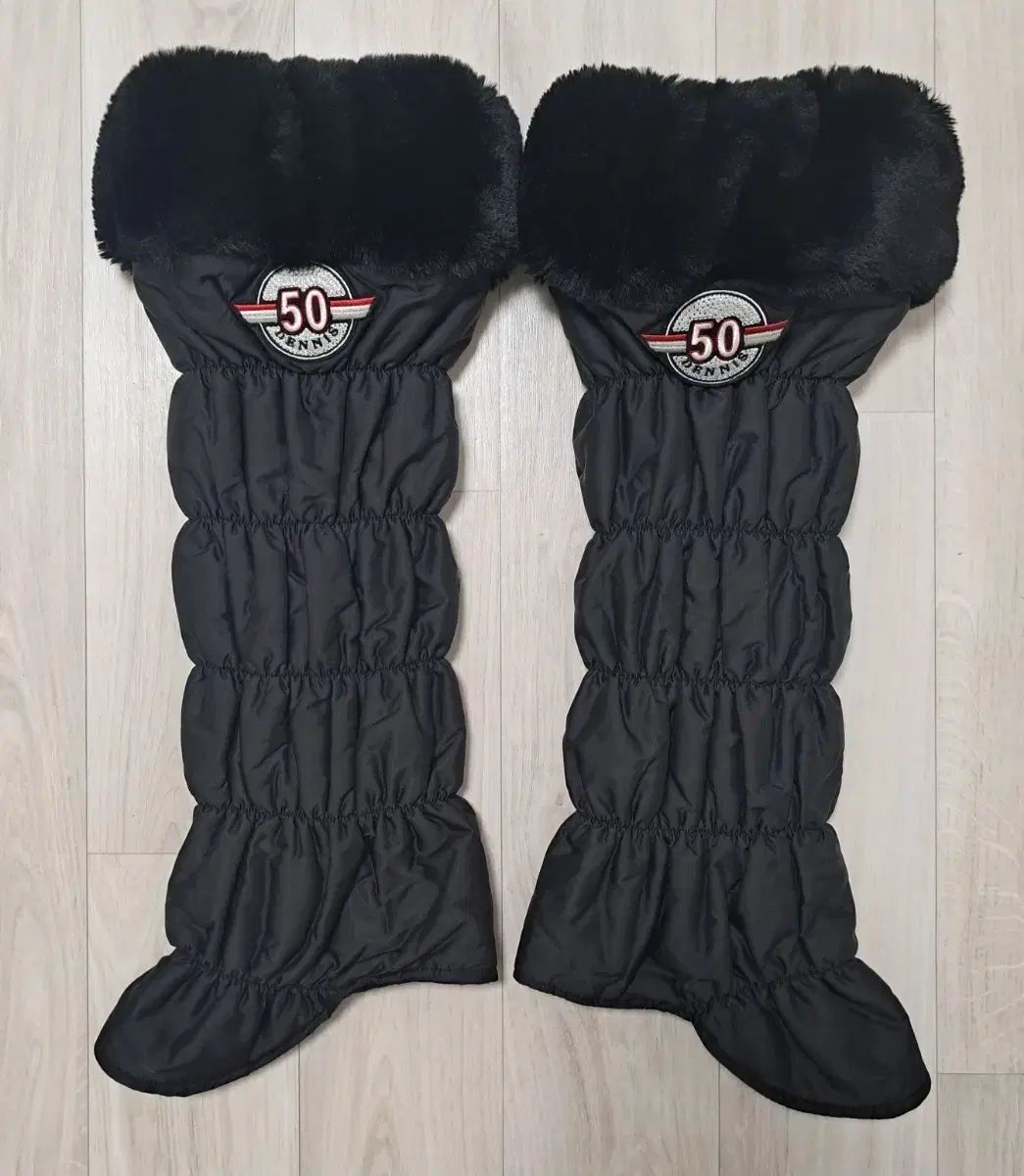 デニスゴルフ ダウン レグウォーマー/ファー レグウォーマー/防寒