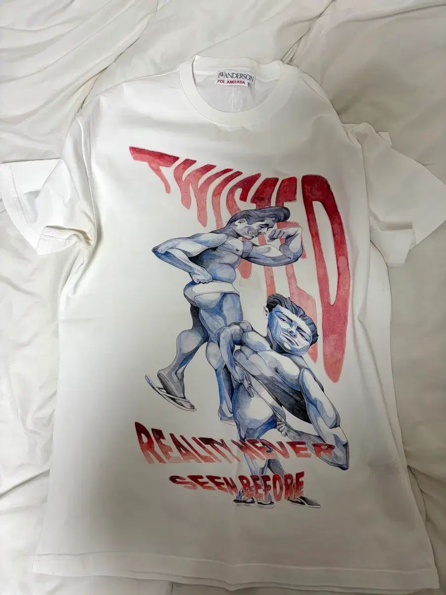 JW Kinloch Anderson キンロックアンダーソン 白 プリンティング Tシャツ