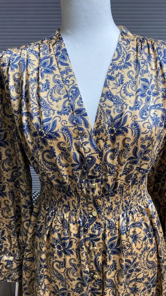 サンドロ SANDRO シルク ロング丈ワンピース