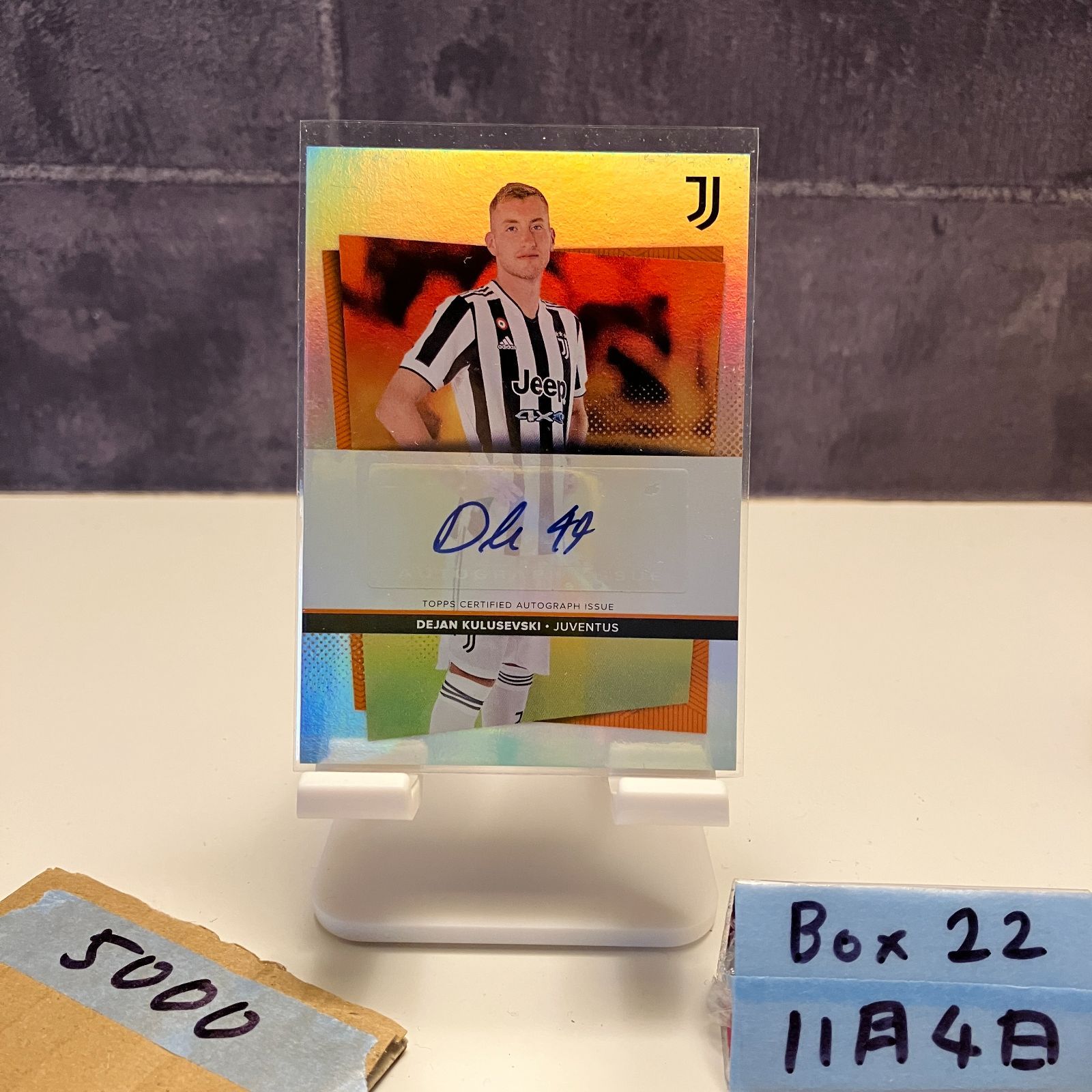 2021 Topps Dejan Kulusevski 24/25 直筆サインカード Juventus カード