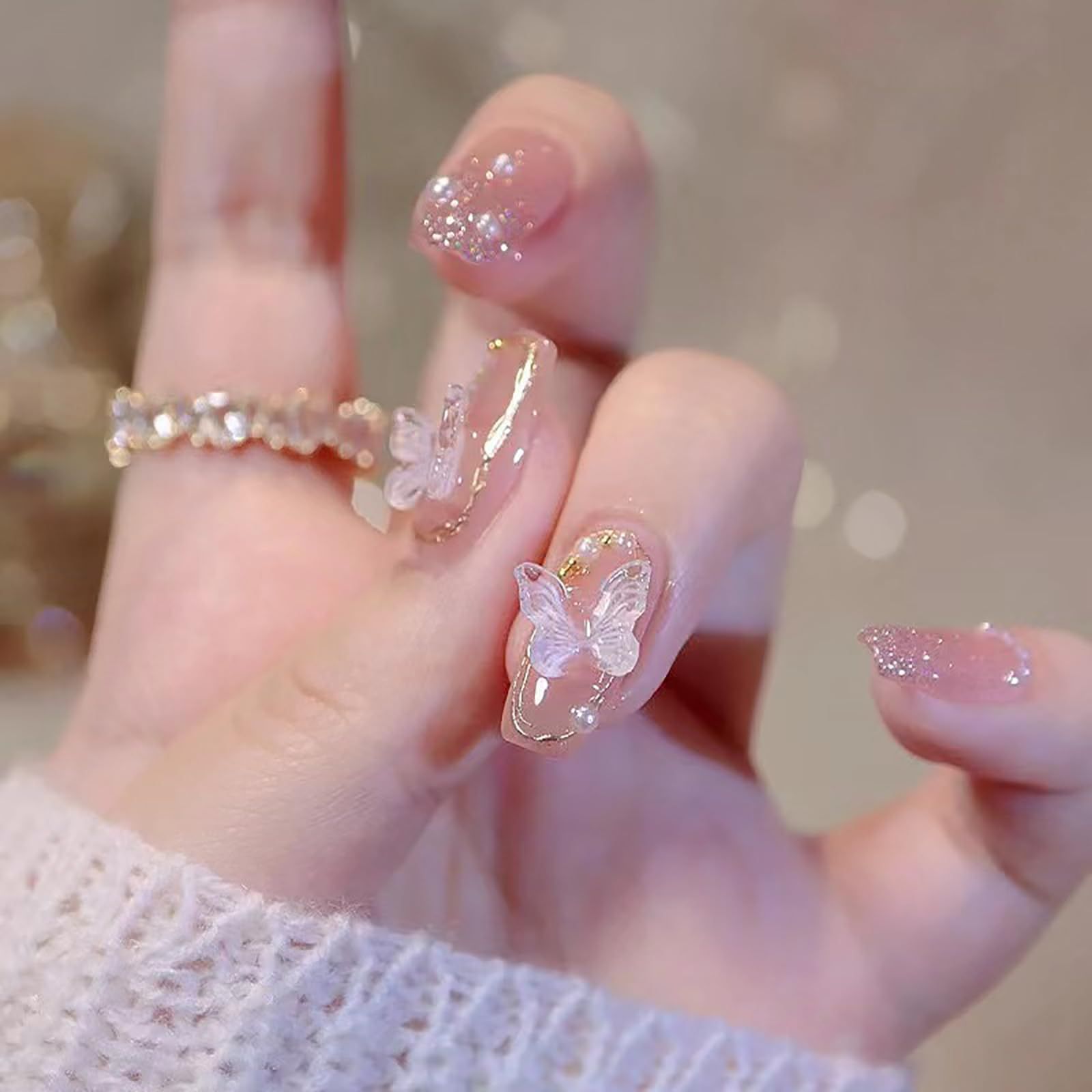 WXVOVXW ネイルチップ ショート ネイル チップ ネイルチップ クリア