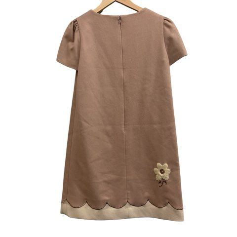 エムズグレイシー 刺繍半袖ワンピース エムズグレイシー M'S GRACY 半袖ワンピース 刺繍 スパンコール 毛混