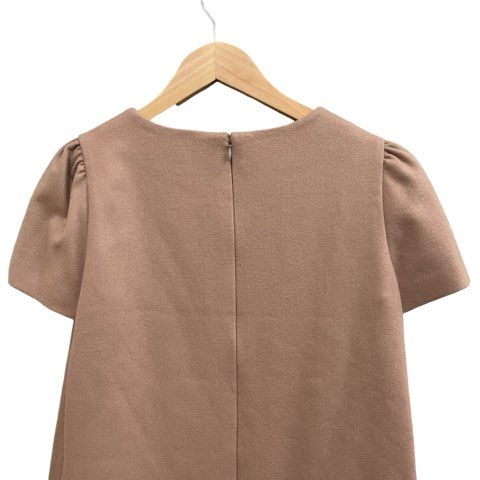 エムズグレイシー M'S GRACY 半袖ワンピース 刺繍 スパンコール 毛混