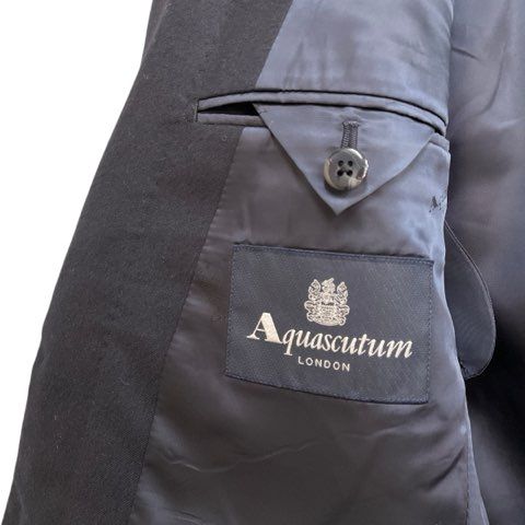 アクアスキュータム AQUASCUTUM テーラードジャケット 金ボタン 毛100
