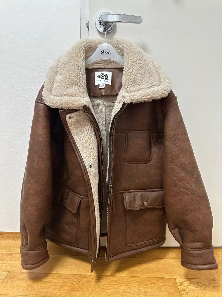 SINOON シヌーン ヴィンテージ ムートン ジャケット ブラウン