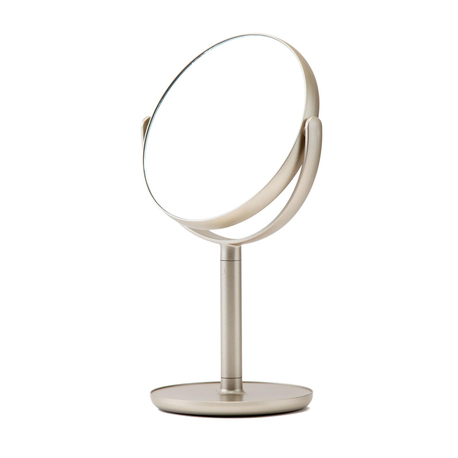 MIRROR 細部が大きく見える 両面スタンドミラー 5倍拡大鏡 化粧鏡 卓上ミラー ギフト