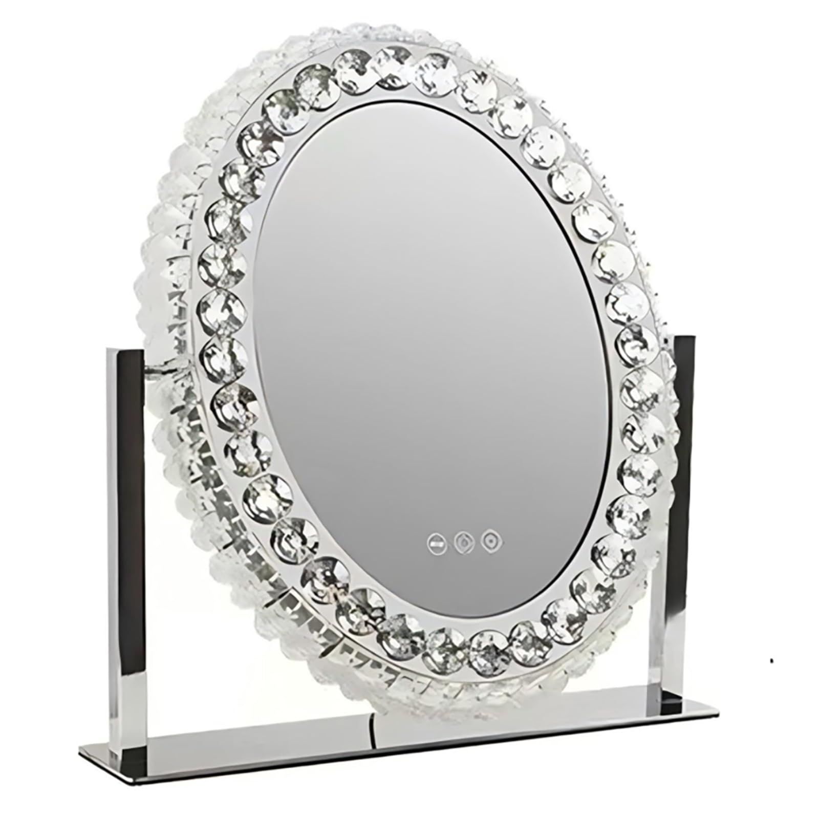 女優ミラー 卓上 壁掛け 大きい ハリウッド 女優 LEDライト付き おしゃれ クリスタル 化粧鏡 明るさ調節 三色 無段階調光 女優鏡 ライト付きミラー スタンド 360度回転