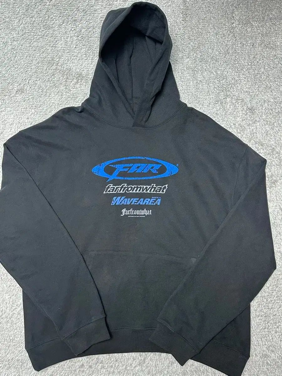 1 FAR FROM WHAT(ファーフロムワット) ロゴ フーディーTシャツ