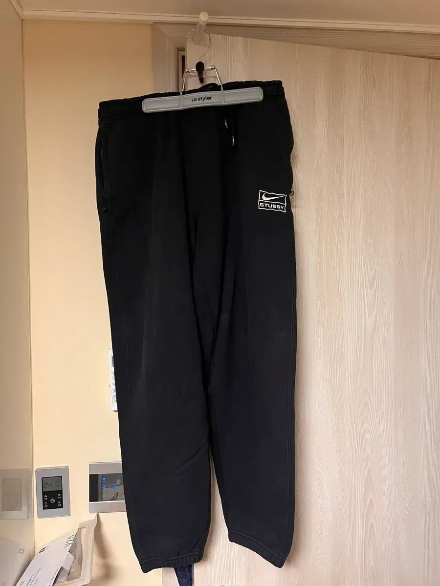 M NIKE x STUSSY フリース パンツ ブラック DN 4030 010