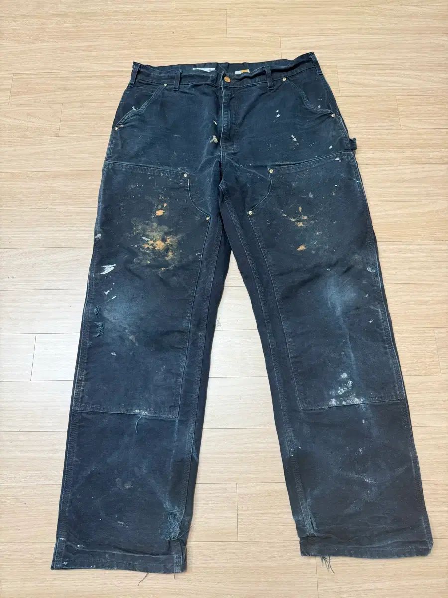 90 s ヴィンテージ Carhartt カーハート ダブルニー ブラック パンツ