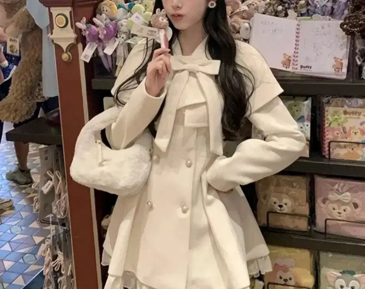 ケープ リー LEE リボン デザインテープ 白 コート