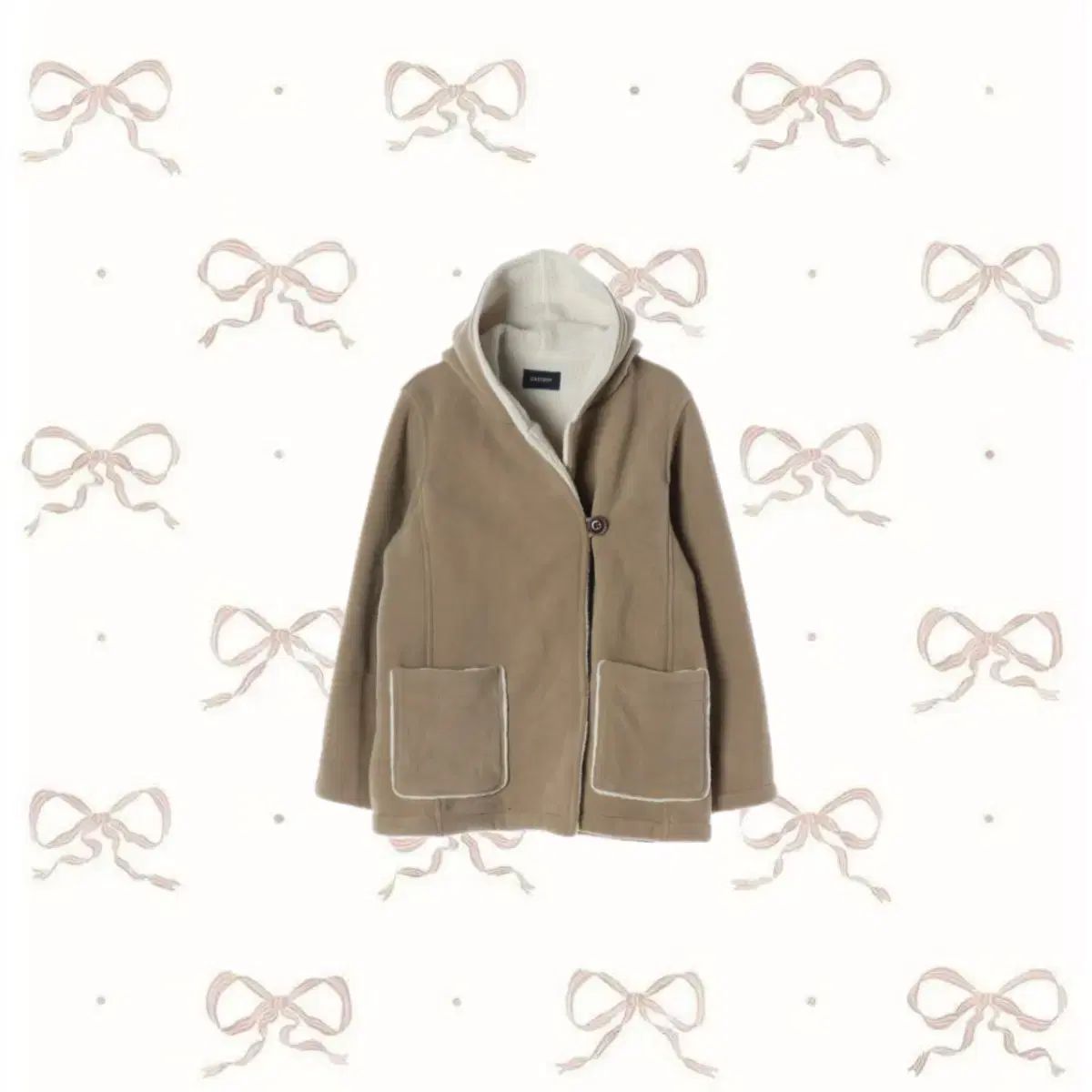 vtg east boy シープスキン フーディー ベージュ コート