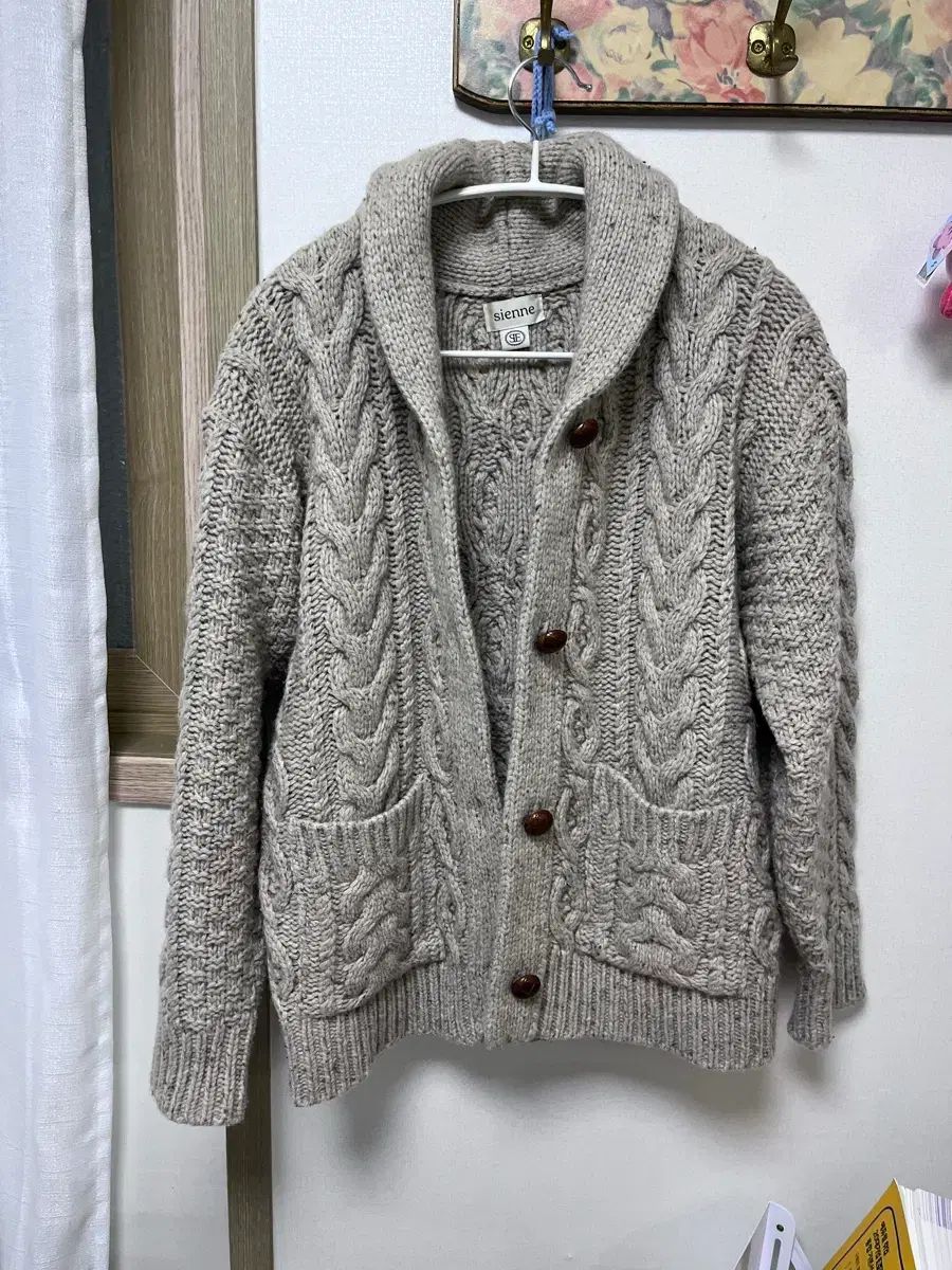 sienne ケーブル編み バギー ニット カーディガン Robert Cable Cardigan