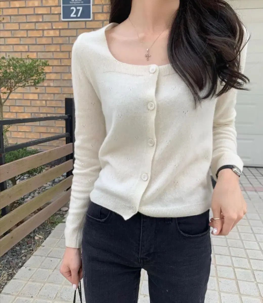 lazyshop カシミア レイ オープン カーディガン