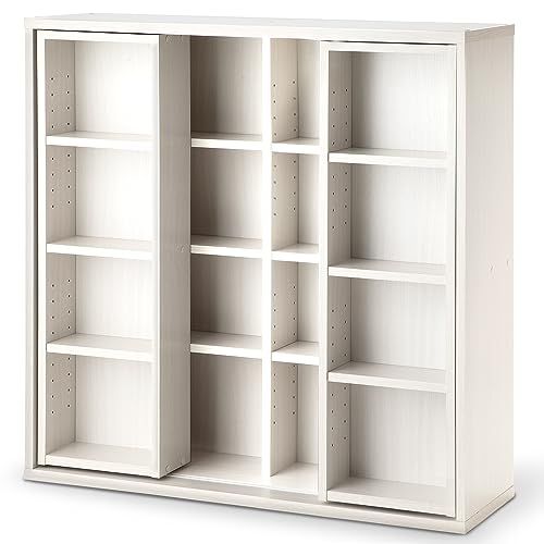 アイリスオーヤマ IRIS OHYAMA 本棚 大容量 棚 収納棚 ラック スリム おしゃれ おもちゃ スライド 収納 幅約90 奥行約29 2 高さ約92 cm スライド棚 オープンラック 組立品 ホワイト ダブル CSD 9090