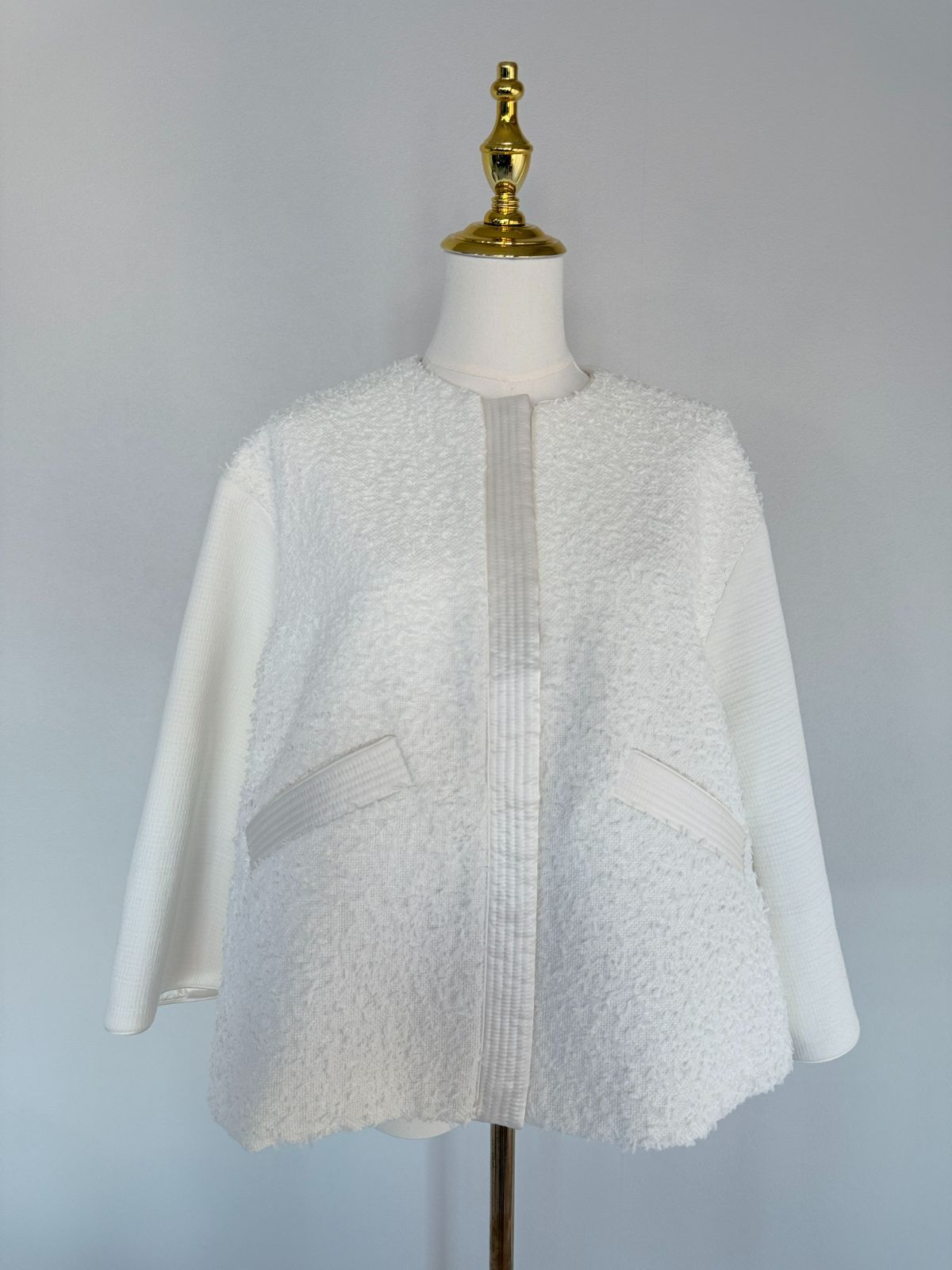 ドゥロワー　ツイードジャケット36 定価：約14万☆新品同様☆Drawerドゥロワー 36コンビツイード