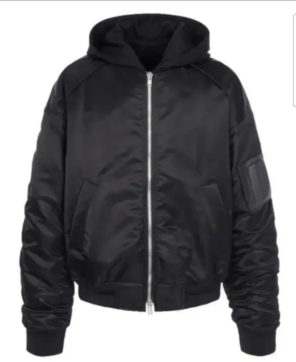 ジュンジ 20 FW フーディー ディタッチャブル MA-1 ブラック 50