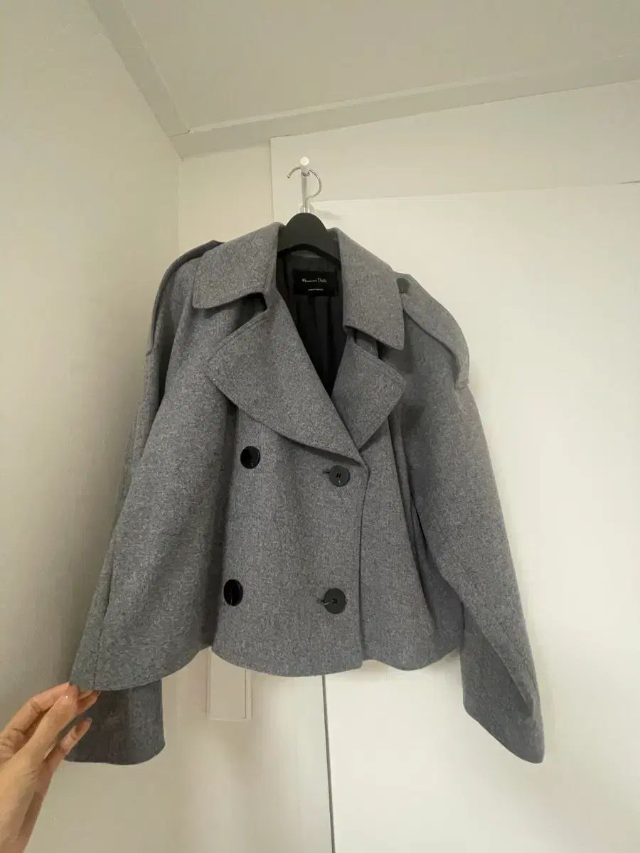 マッシモ ドゥッティ クロップド ウール ブレンド トレンチ スモール