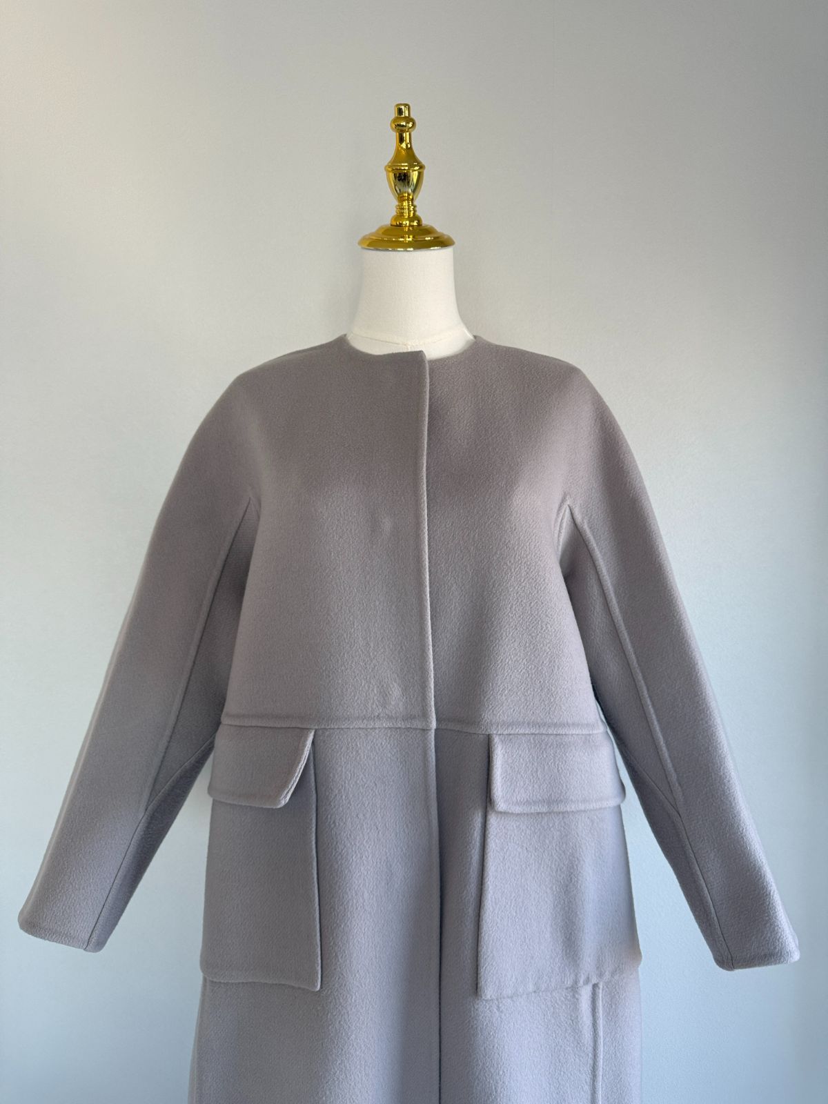 おまとめ2点！新品☆2021AWドゥロワー ウールビーバーケヌキジャケット36 WINTER1 ビーバーケヌキノーカラージャケット