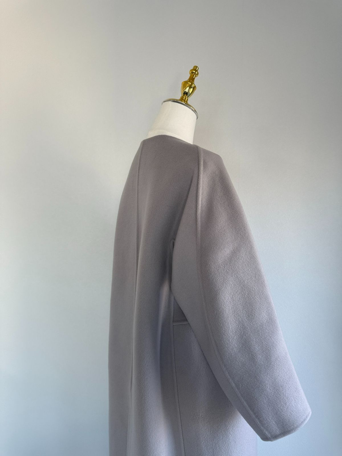 未使用級Drawer/ドゥロワー ウールビーバーケヌキノーカラーコート