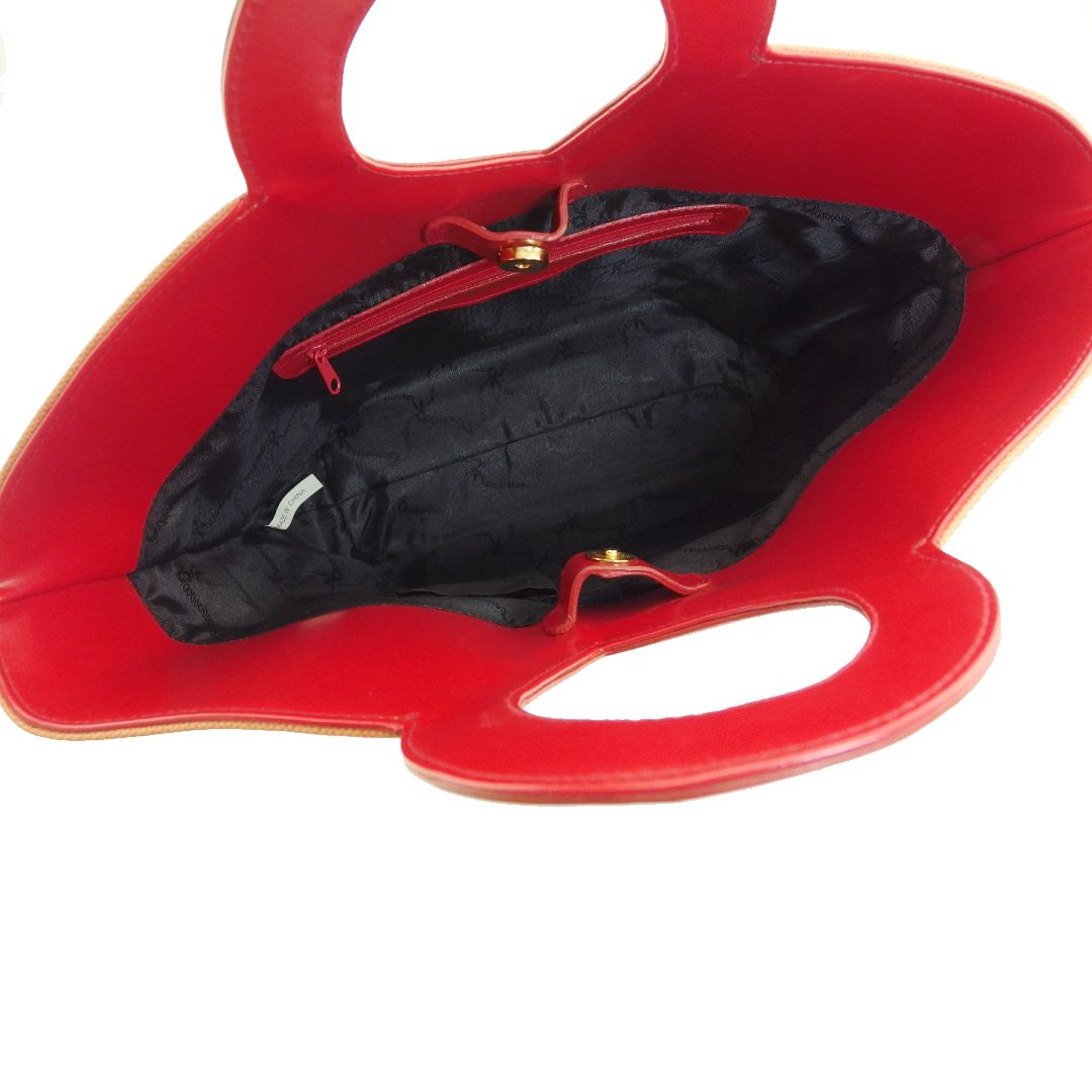 【BIGお買い物ラリー★30%OFFセール中】ロベルタ・ディ・カメリーノ Roberta di Camerino ハンドバッグ ブラック レッド レディース 中古 最大30％OFF☆年越しセール】ロベルタ・ディ・カメリーノ Roberta di