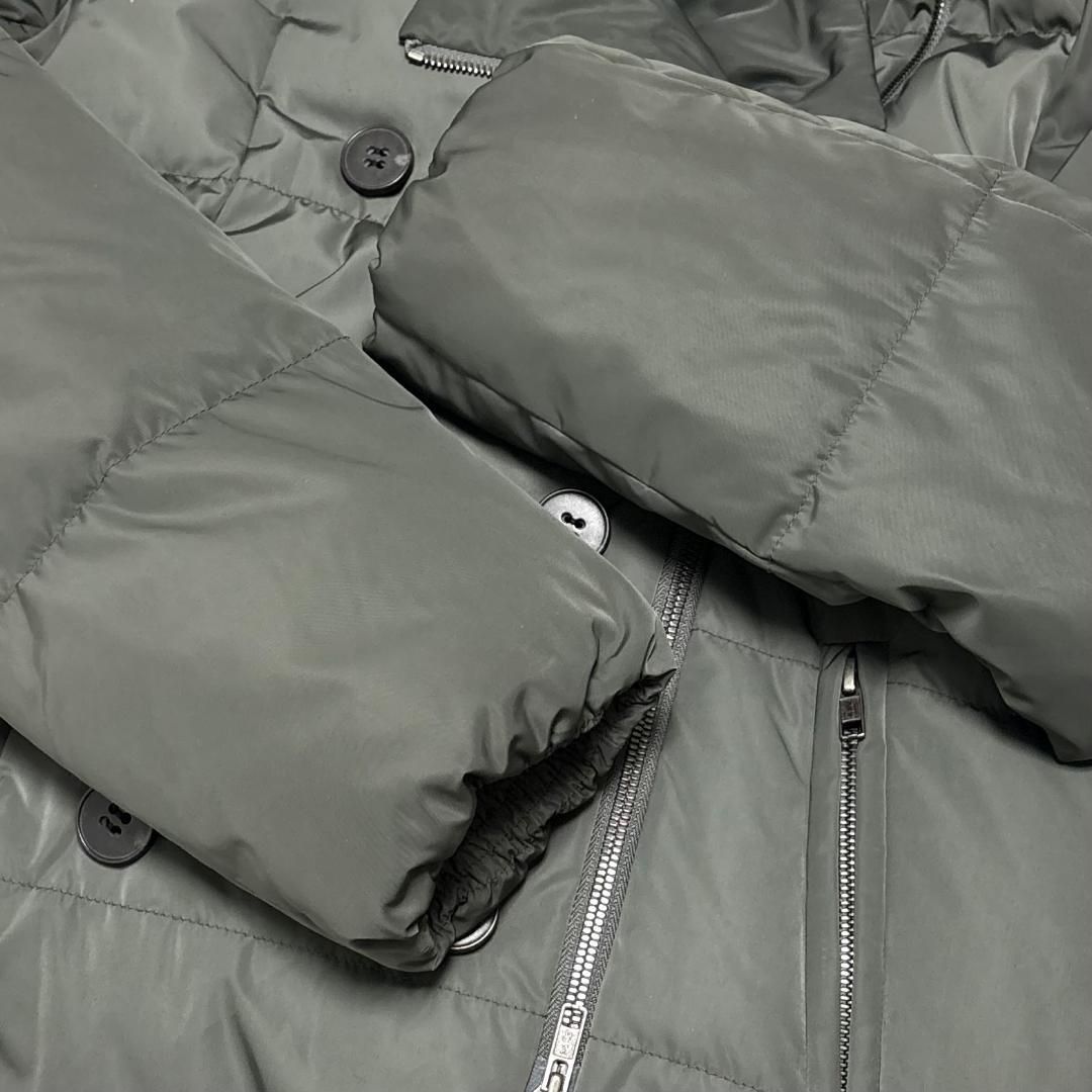 美品】 Theory Aラインダウンジャケット フード S 購入 カーキ フード