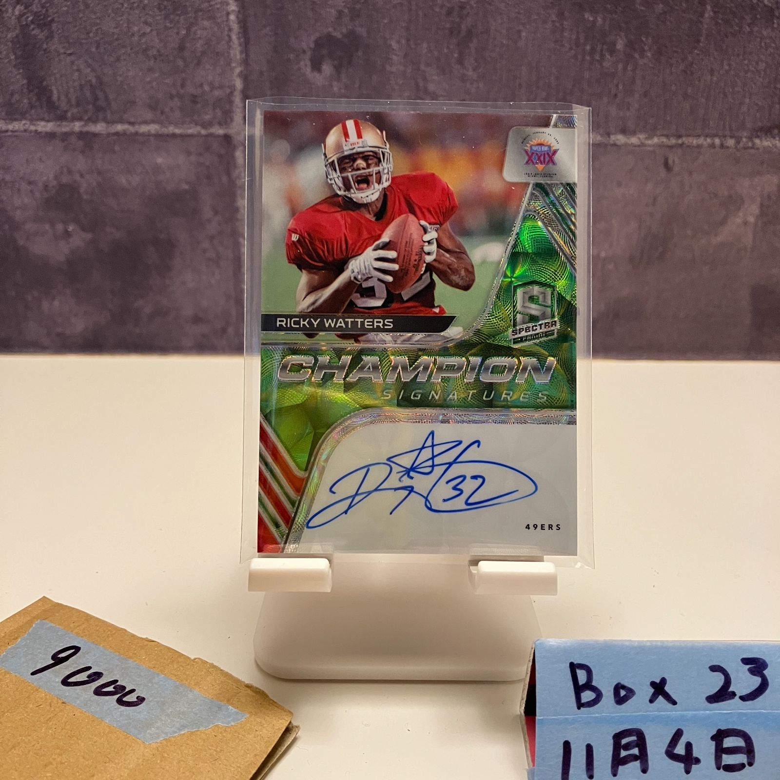 2020 Panini Ricky Watters 21 25 直筆サインカード 49 ers Green Prizm Parallel カード