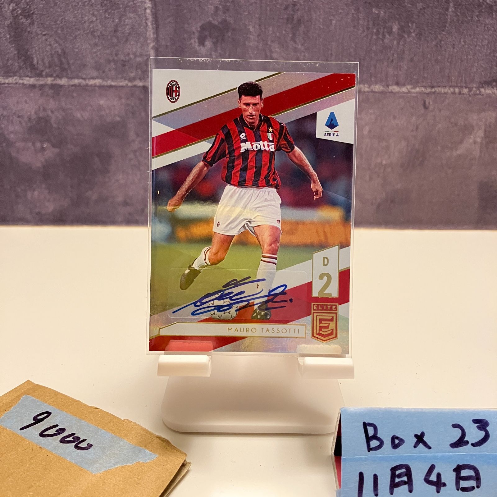 2019-20 Panini Mauro Tassotti 直筆サインカード AC Milan Elite カード