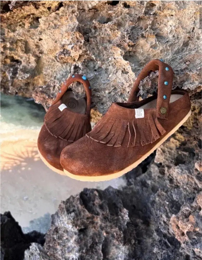 (280) ペルカ 麻 ミュール クロッグ タイプ サンダル マルーン